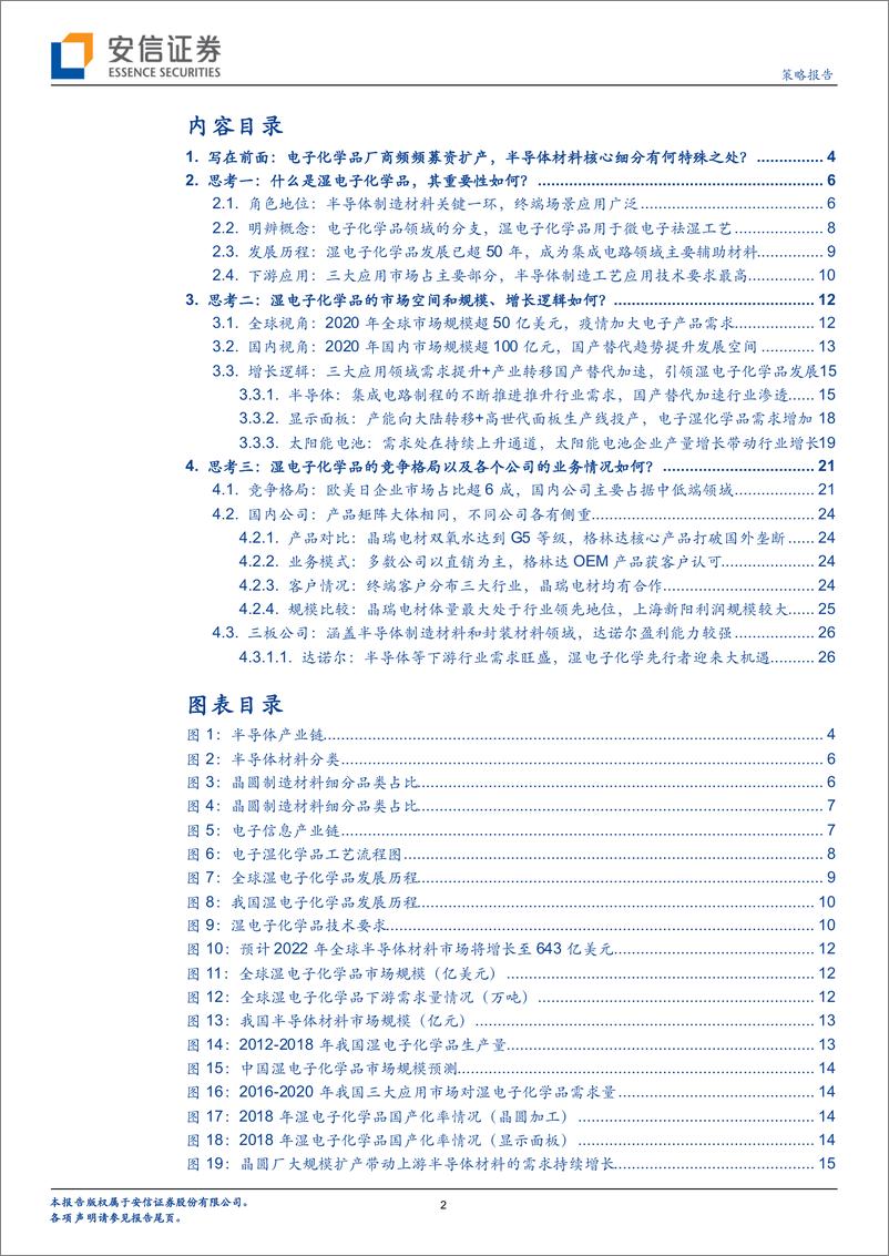 《全市场科技产业策略报告第132期：湿电子化学品-半导体材料核心细分有何特殊之处？-20220315-安信证券-29页》 - 第3页预览图