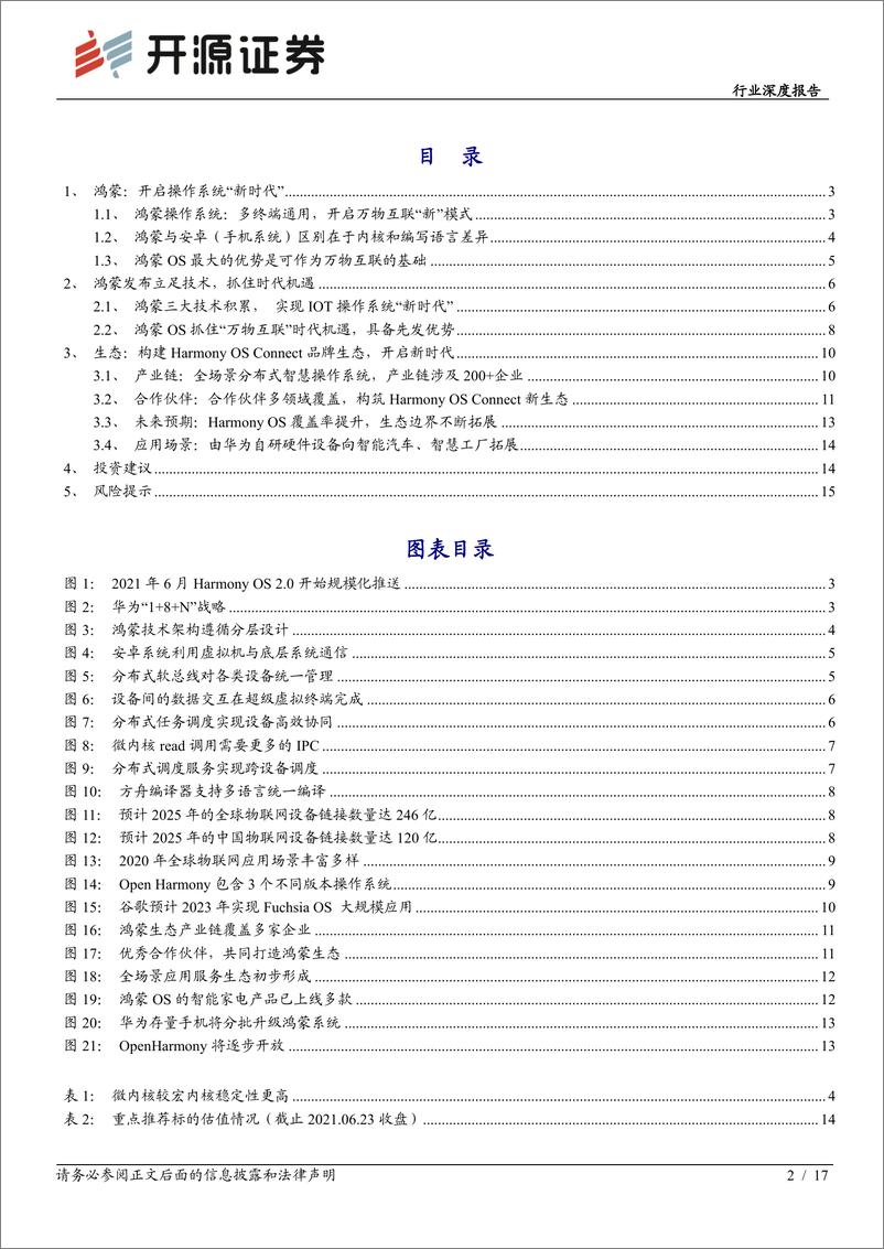 《计算机行业深度报告：鸿蒙初发，万物互联-20210624-开源证券-17页》 - 第2页预览图