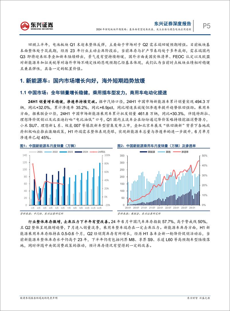 《电力设备及新能源行业2024年锂电板块中期策略：基本面有望迎来改善，关注出海与固态电池应用进程-240805-东兴证券-33页》 - 第5页预览图