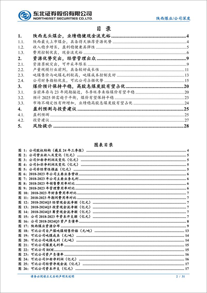 《陕西煤业(601225)资源优质管理出众，业绩稳健高股息-241115-东北证券-31页》 - 第2页预览图