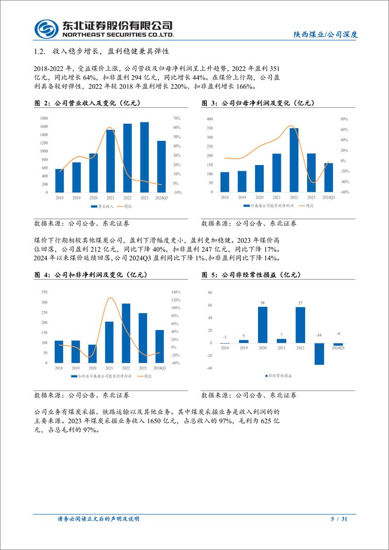 《陕西煤业(601225)资源优质管理出众，业绩稳健高股息-241115-东北证券-31页》 - 第5页预览图