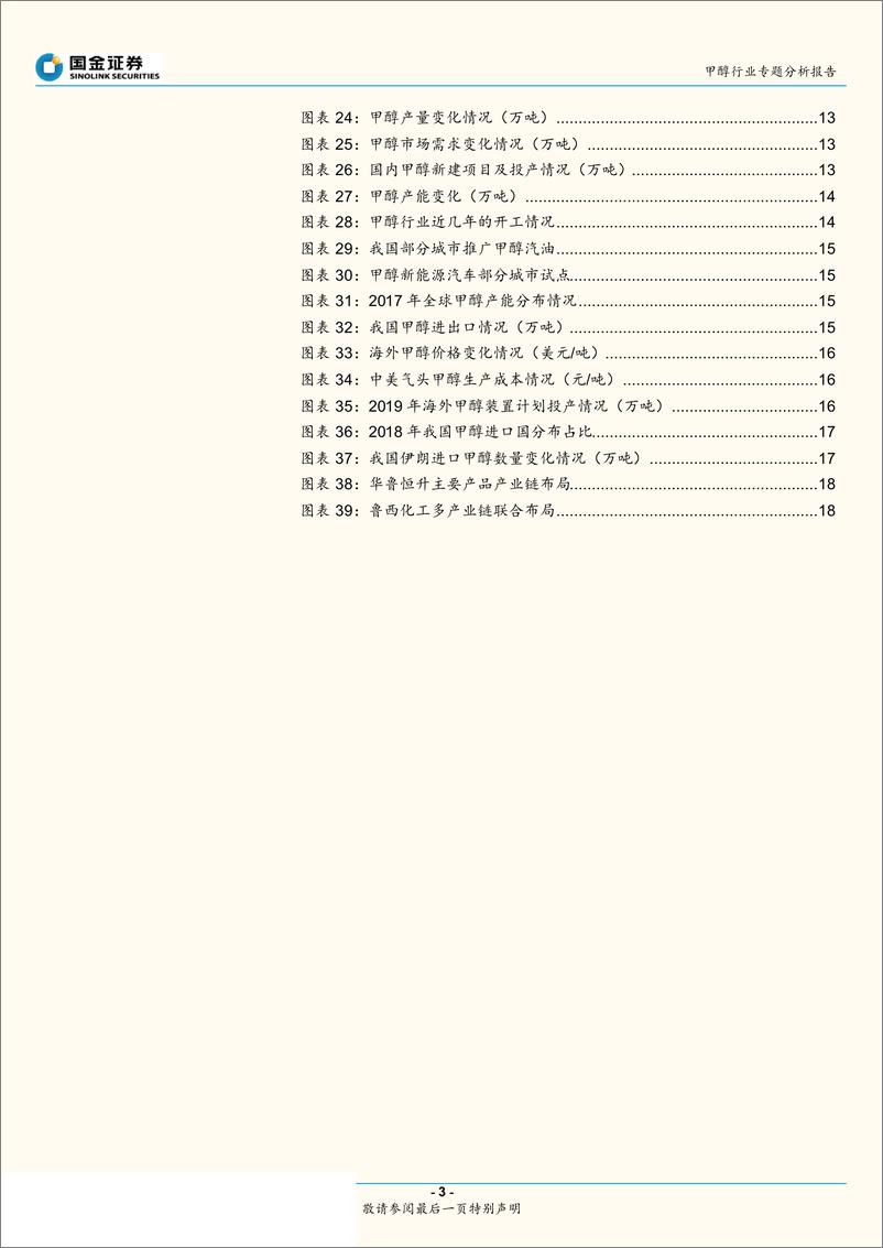 《甲醇行业专题分析报告：甲醇行业底部调整，市场回升具有弹性空间-20190212-国金证券-20页》 - 第4页预览图