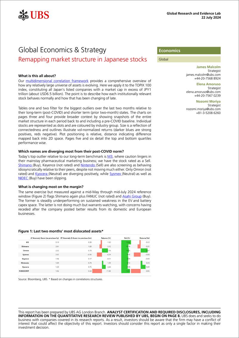 《UBS Economics-Global Economics  Strategy _Remapping market structure in J...-109362588》 - 第1页预览图