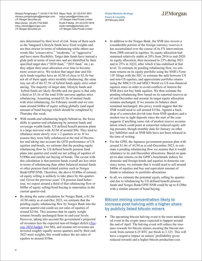 《JPMorgan Market Stra-Flows  Liquidity How low are equity yields-106756950》 - 第4页预览图