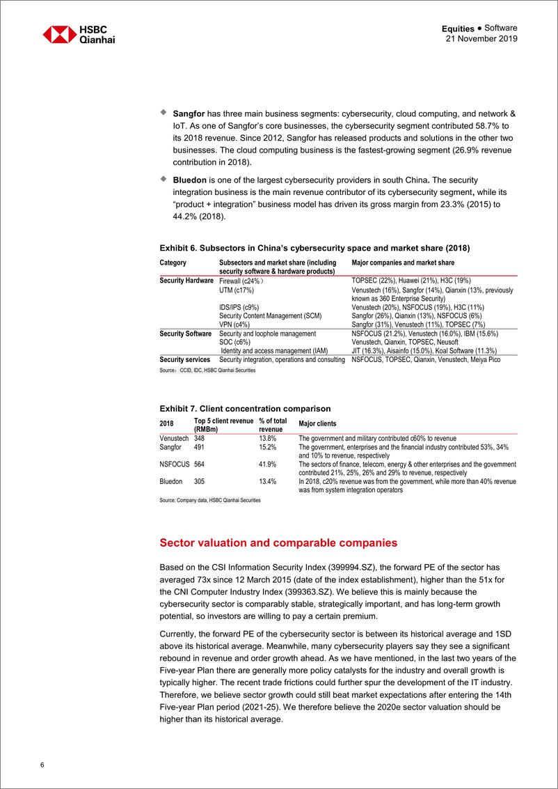 《汇丰银行-中国-软件行业-中国软件业：网络安全支出加大政策、风险力度-2019.11.21-40页》 - 第7页预览图