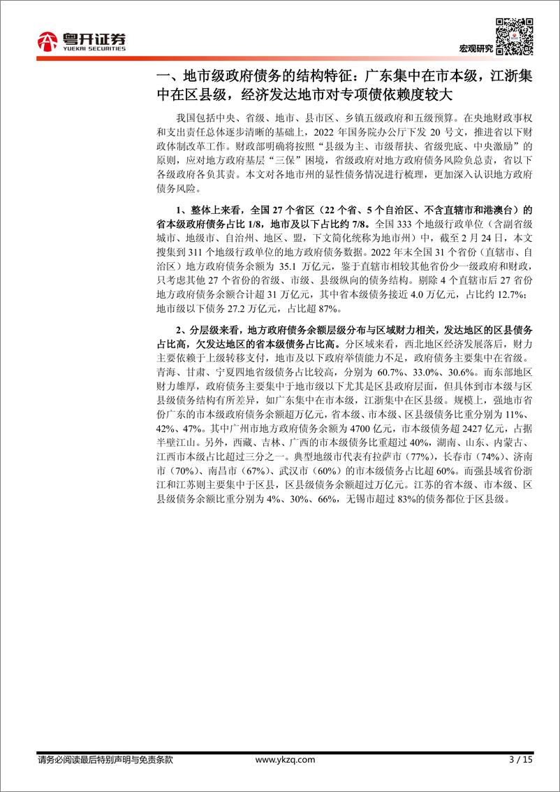 《【粤开宏观】311个地市州政府债务全景（2022）-20230226-粤开证券-15页》 - 第4页预览图
