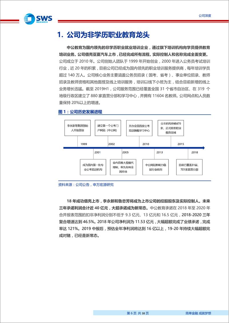 《中公教育-002607-深度：非学历职业教育龙头进入黄金增长期-20191016-申万宏源-38页》 - 第7页预览图