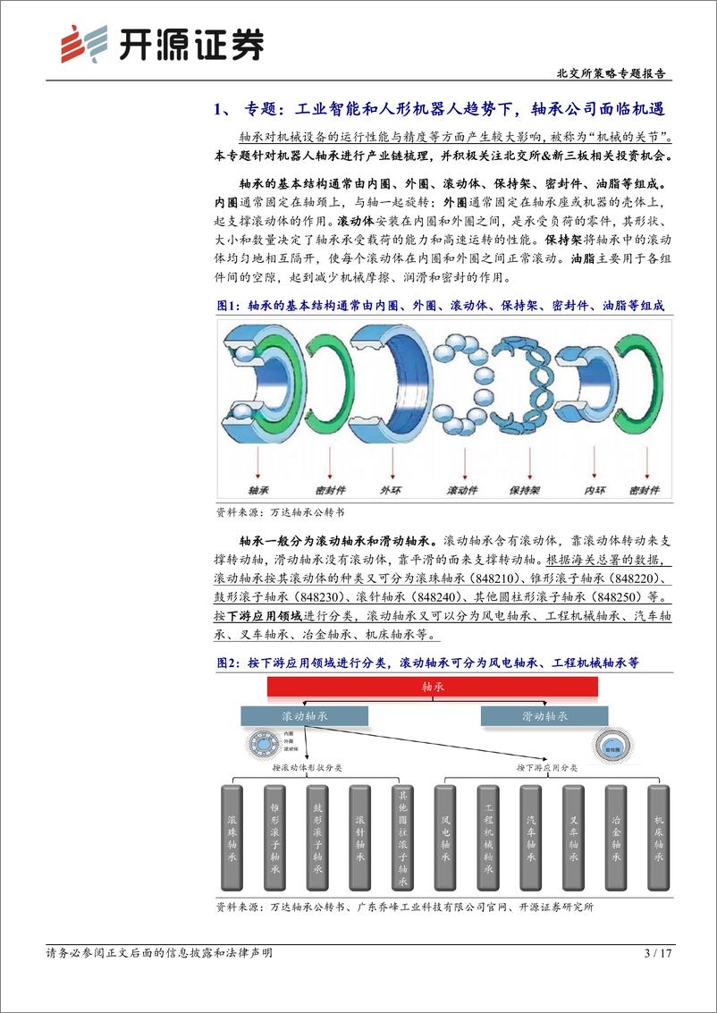 《北交所科技新产业跟踪第十六期：工业智能和人形机器浪潮下轴承核心凸显，北交所及后备军聚集轴承特色标的-240428-开源证券-17页》 - 第3页预览图