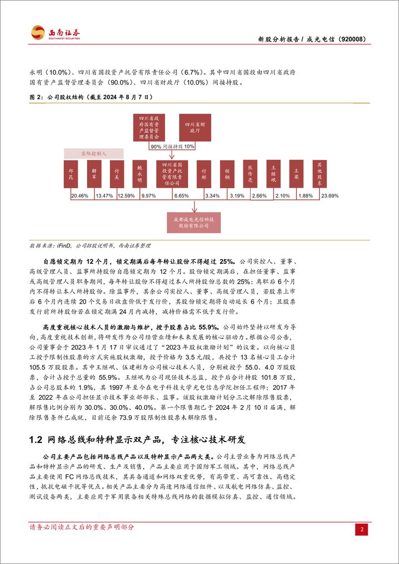 《成光电信(920008)军用网络总线与特种显示“小巨人”，军机换代驱动业绩稳增-240814-西南证券-33页》 - 第6页预览图