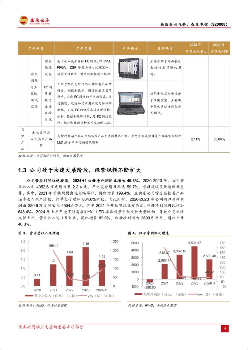 《成光电信(920008)军用网络总线与特种显示“小巨人”，军机换代驱动业绩稳增-240814-西南证券-33页》 - 第8页预览图