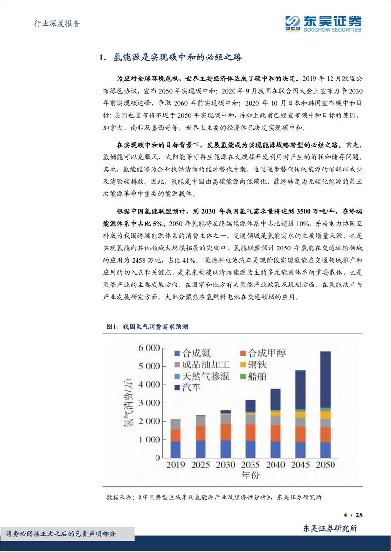 《氢燃料电池行业深度报告：“氢”舟已过万重山，氢燃料电池行业蓄势待发-20220620-东吴证券-28页》 - 第5页预览图