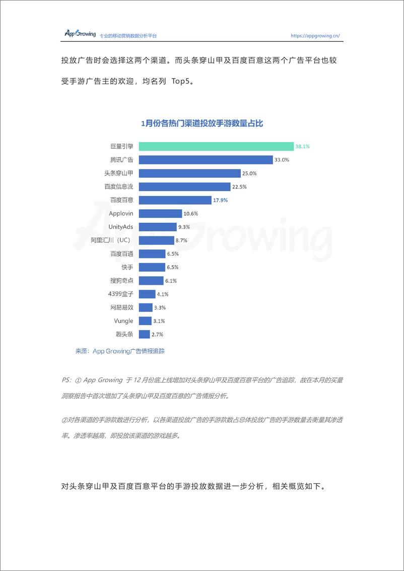 《AppGrowing-2019年1月份手游买量市场分析-2019.2-14页》 - 第5页预览图