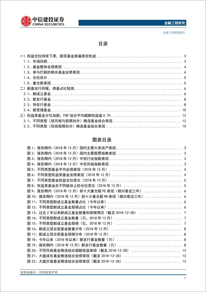 《基金市场与FOF组合月报（2018年12月）：基金业绩分化，大盘型组合表现出色-20190110-中信建投-21页》 - 第3页预览图