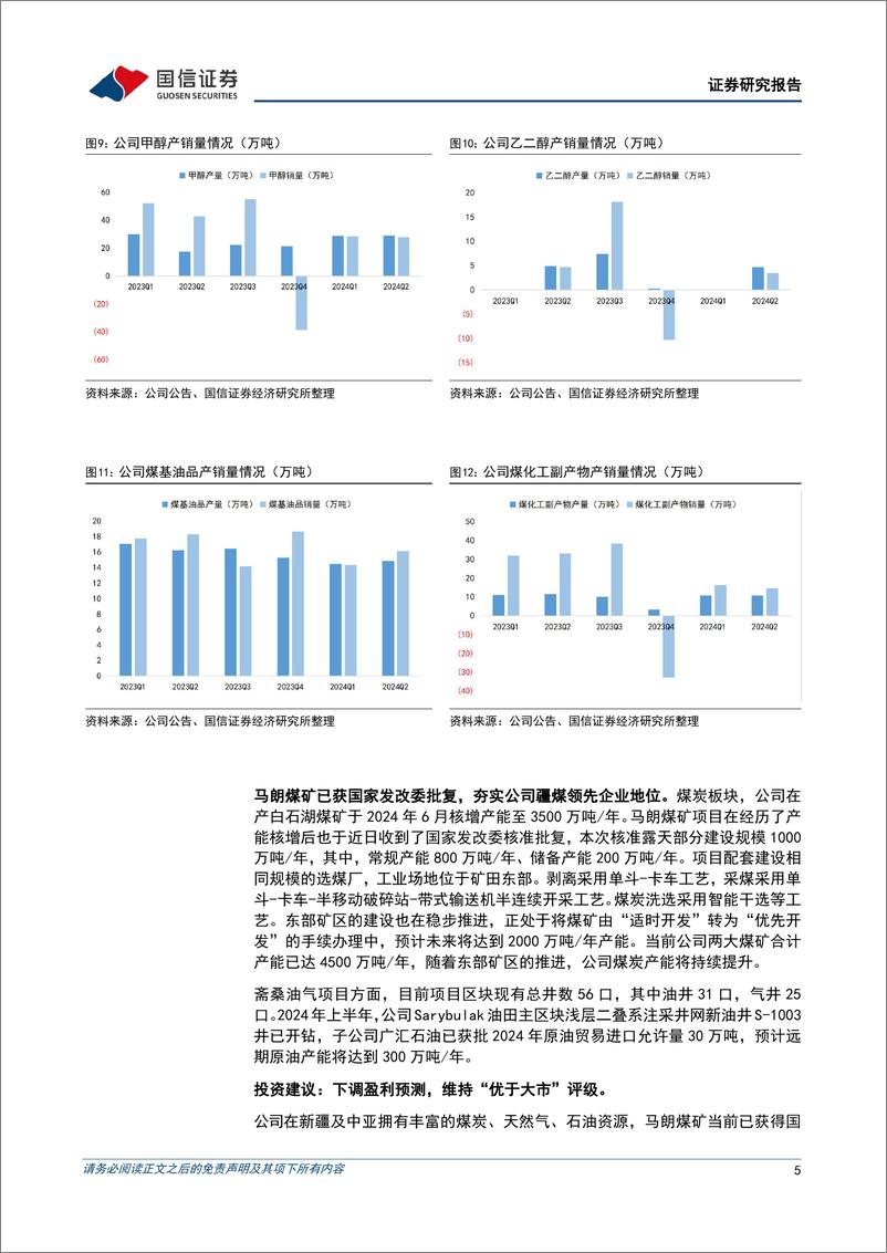 《广汇能源(600256)马朗煤矿获批，看好长期发展-240831-国信证券-10页》 - 第5页预览图