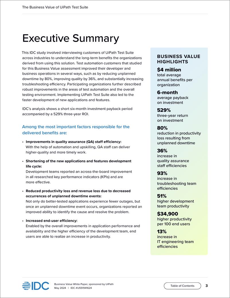 《UiPath_2024年UiPath测试套件的商业价值报告_英文版_》 - 第3页预览图