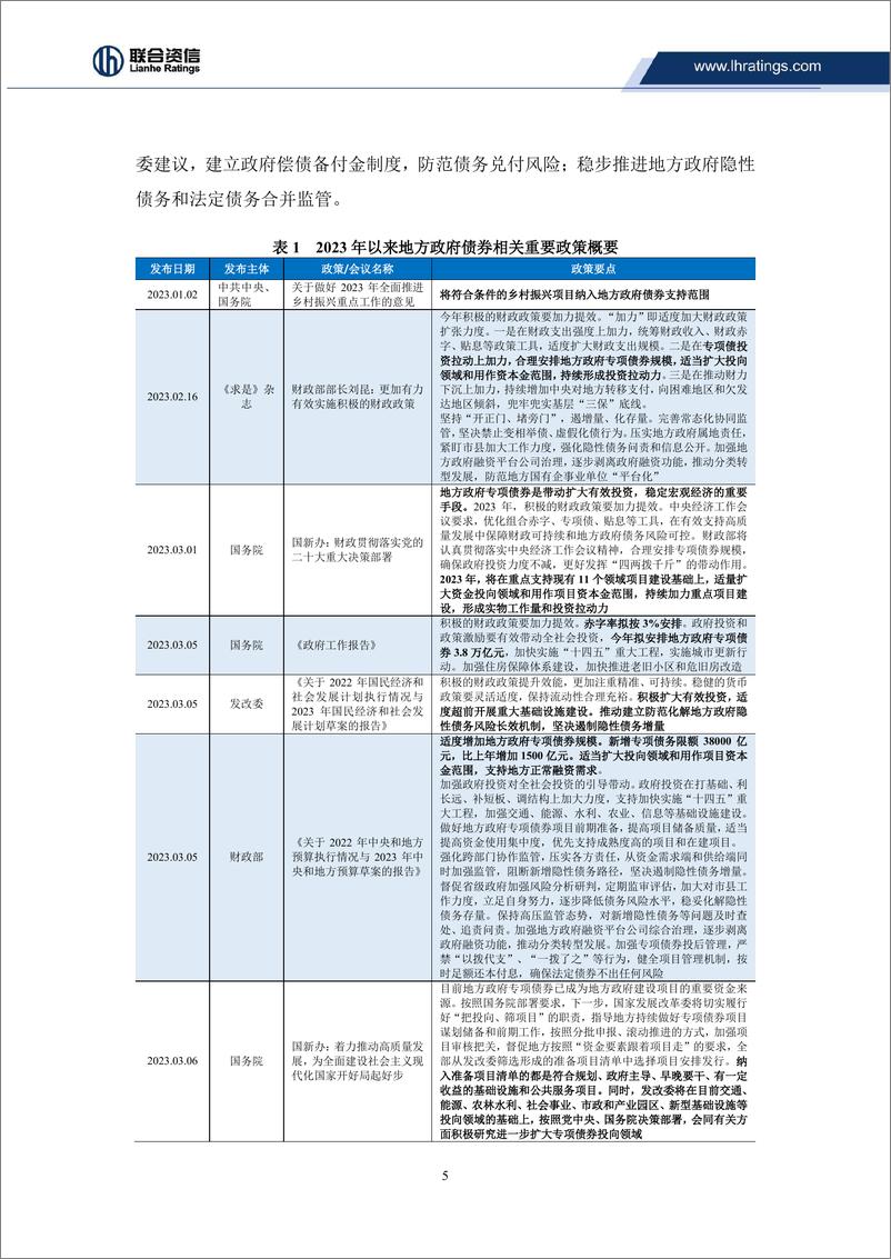 《联合资信-2023年上半年地方政府债券市场回顾及下半年展望-17页》 - 第6页预览图