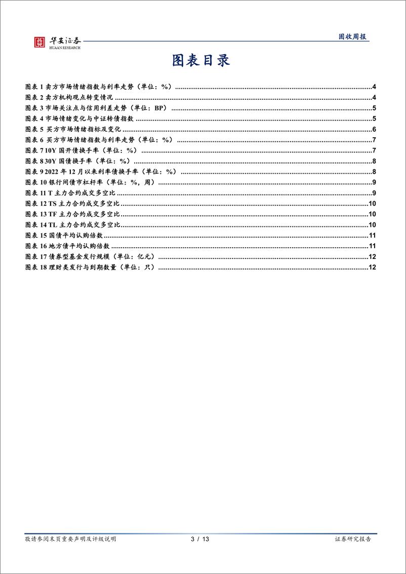 《债市情绪面：截止OMO降息前，债市情绪维持中性-240723-华安证券-13页》 - 第3页预览图