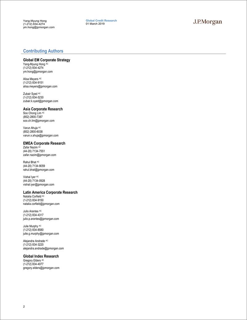 《J.P. 摩根-新兴市场-信贷策略-第十届新兴市场企业大会的主要收获-2019.3.1-40页》 - 第3页预览图