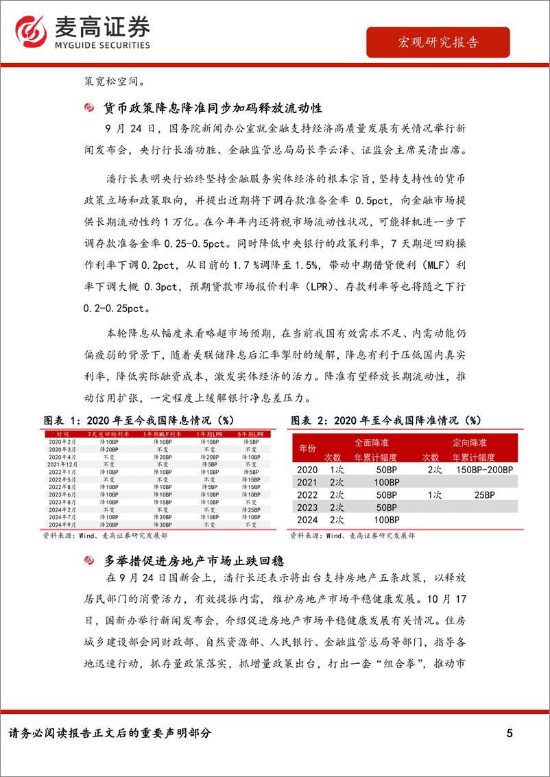 《宏观经济四季度展望：增量政策协同发力，巩固经济企稳回升-241111-麦高证券-18页》 - 第5页预览图