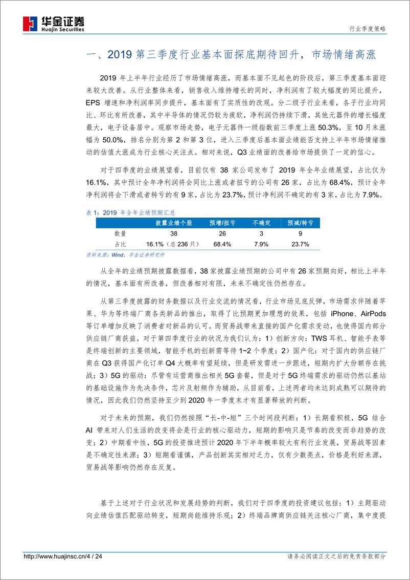 《电子元器件行业季度策略：第三季度行业见底反弹，国产化驱动有望延续-20191101-华金证券-24页》 - 第5页预览图