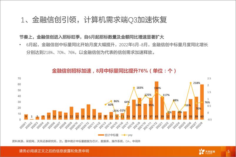 《计算机行业专题研究：Q3前瞻，从费用端到需求端，收入利润剪刀差有望放大-20221009-天风证券-20页》 - 第6页预览图