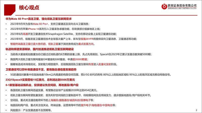 《低轨卫星互联网行业研究：应用驱动+国家战略，进入发展快车道-20230915-浙商证券-44页》 - 第3页预览图