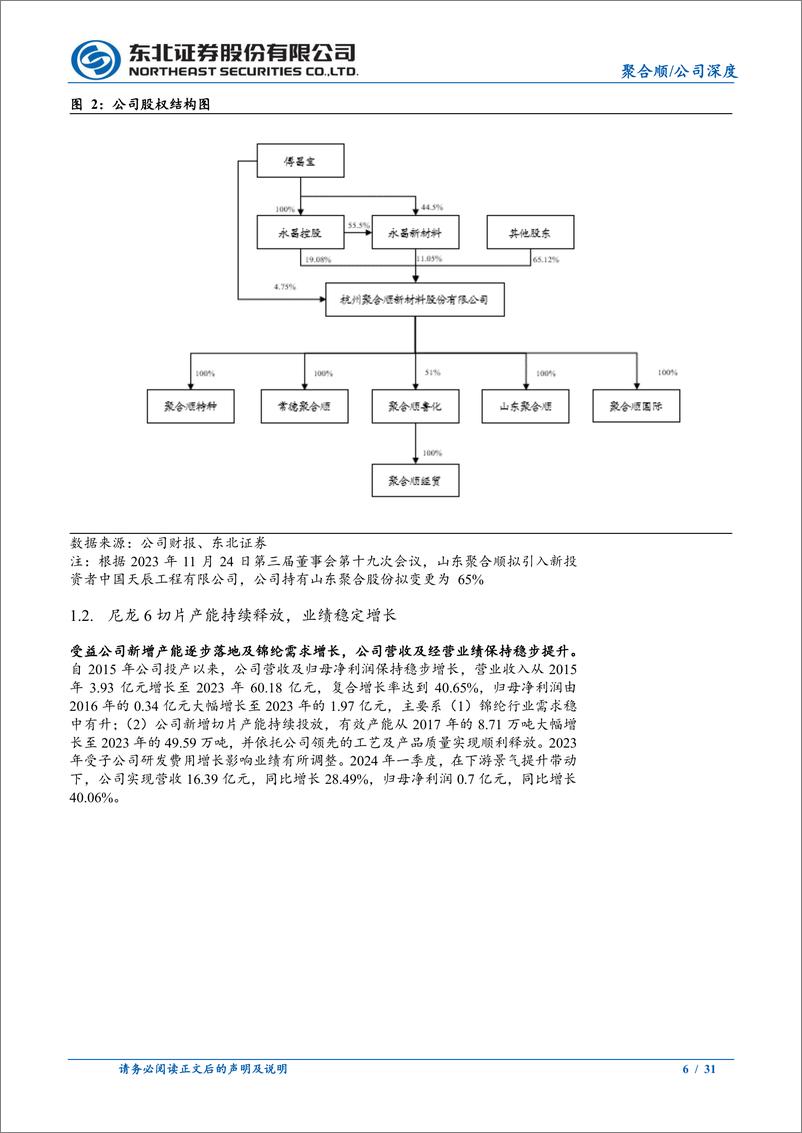 《聚合顺(605166)国内差异化锦纶领军企业-240709-东北证券-31页》 - 第6页预览图