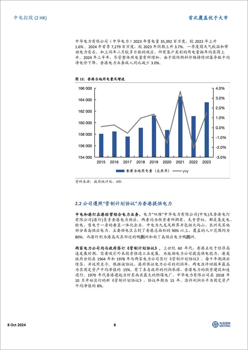 《中电控股(0002.HK)首次覆盖：根植香港，亚太区百年能源行业运营商-241008-海通国际-21页》 - 第8页预览图