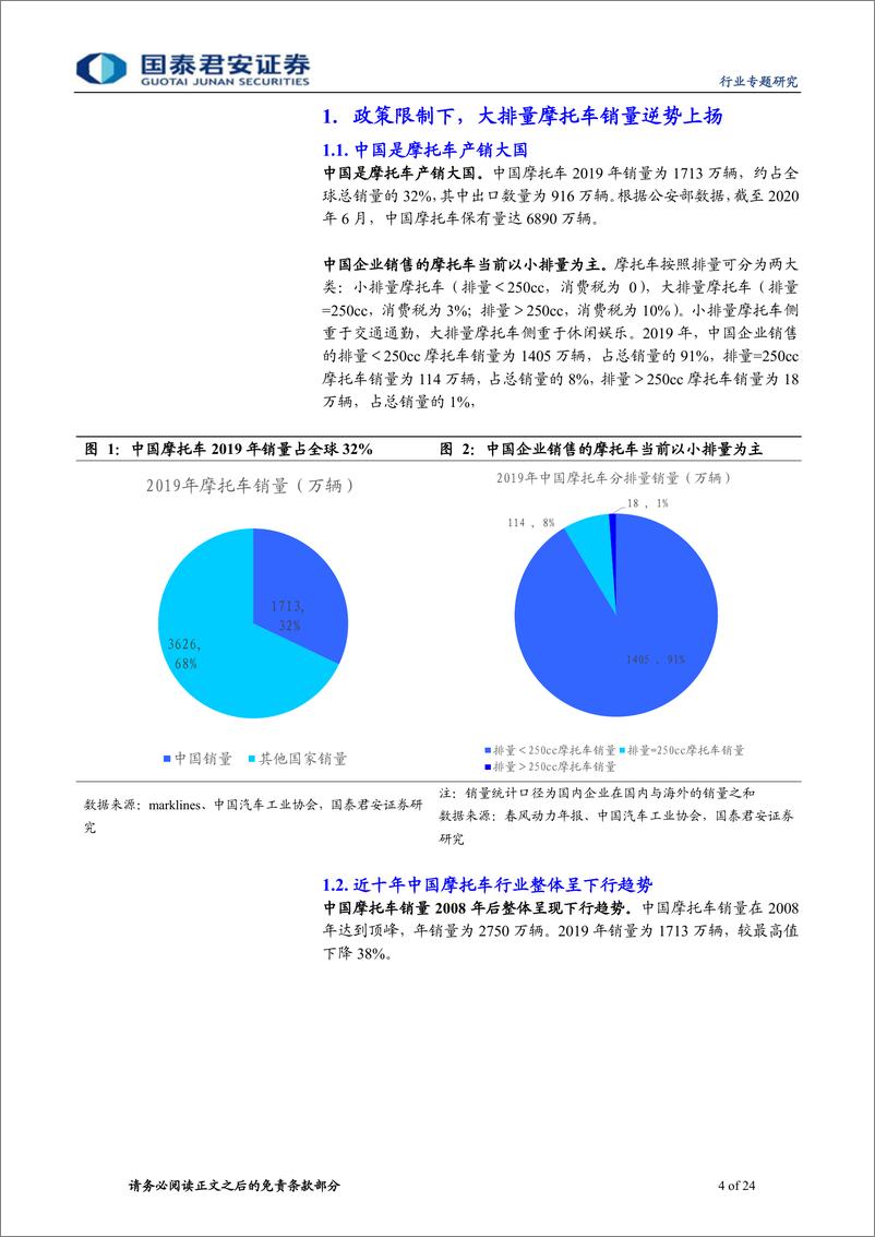 《摩托车行业专题报告：消费属性明显、爆发式增长的大排量摩托-20200831-国泰君安-24页》 - 第5页预览图