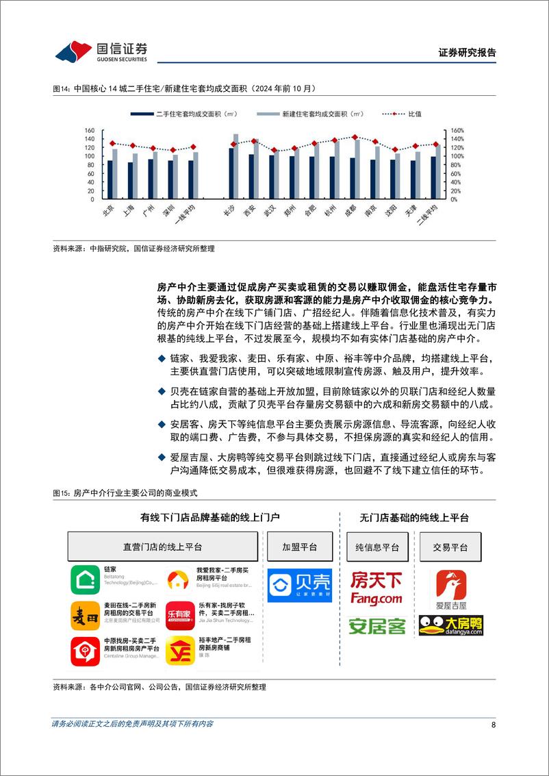 《我爱我家(000560)短期政策利好叠加长期行业趋势，迎接存量房交易发展机遇-241218-国信证券-28页》 - 第8页预览图