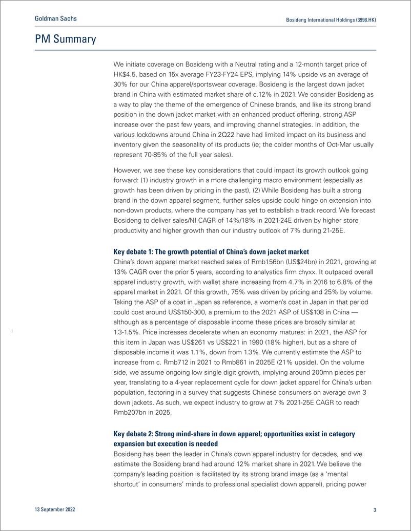 《Bosideng International Holdings (3998.HK Strong positioning; New growth drivers yet to emerge; Initiate at Neutral(1)》 - 第4页预览图