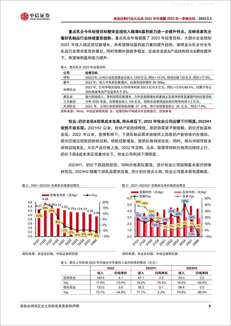 《中信证券-食品饮料行业大众品2022年年报暨2023年一季报总结：低点已过，复苏已来-230503》 - 第8页预览图