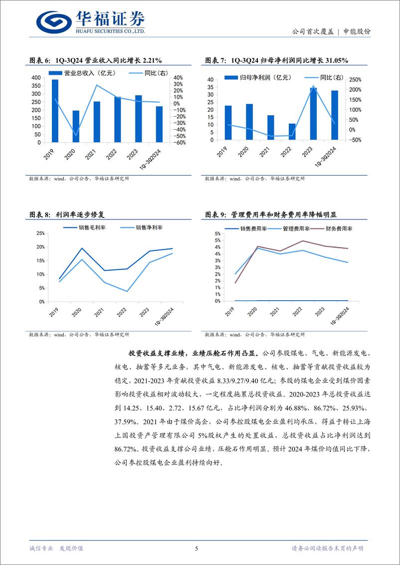 《申能股份(600642)电气并举盈利稳健，高分红献优渥回报-241205-华福证券-19页》 - 第5页预览图