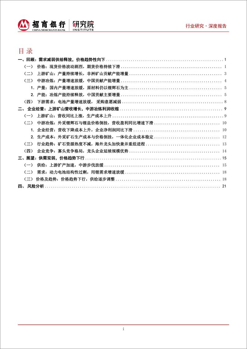 《锂行业深度研究之2024年展望：上游矿山承压，中游增速放缓-20240206-招商银行-26页》 - 第2页预览图