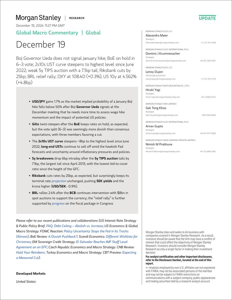 《Morgan Stanley Fixed-Global Macro Commentary December 19-112299950》 - 第1页预览图