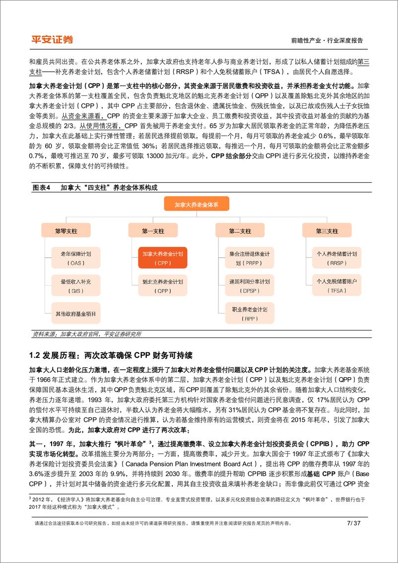 《前瞻性产业行业全球公共养老金研究系列（二）：加拿大CPP，追寻财务可持续的终极答案-20230804-平安证券-37页》 - 第8页预览图