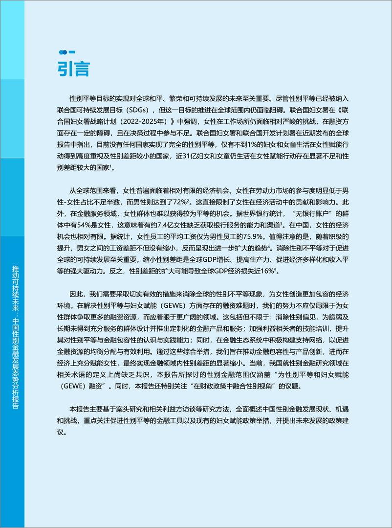 《2025年推动可持续未来中国性别金融发展态势分析报告》 - 第3页预览图