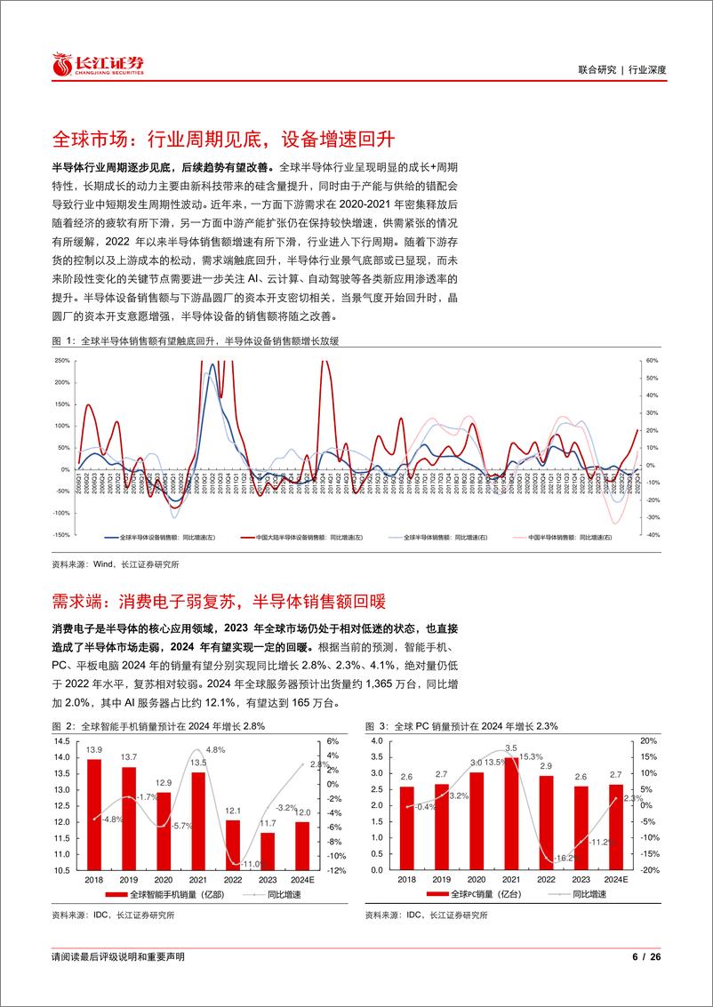 《海外半导体设备行业公司跟踪之一：增速有望触底回升，AI需求持续高景气度-240515-长江证券-26页》 - 第6页预览图