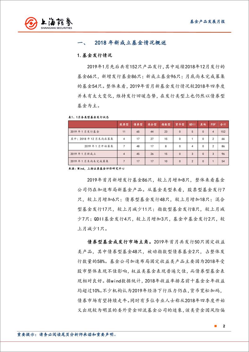 《2019年1月新产品发行报告：债券型基金成主角，指数型债基集万千宠爱-20190215-上海证券-12页》 - 第3页预览图