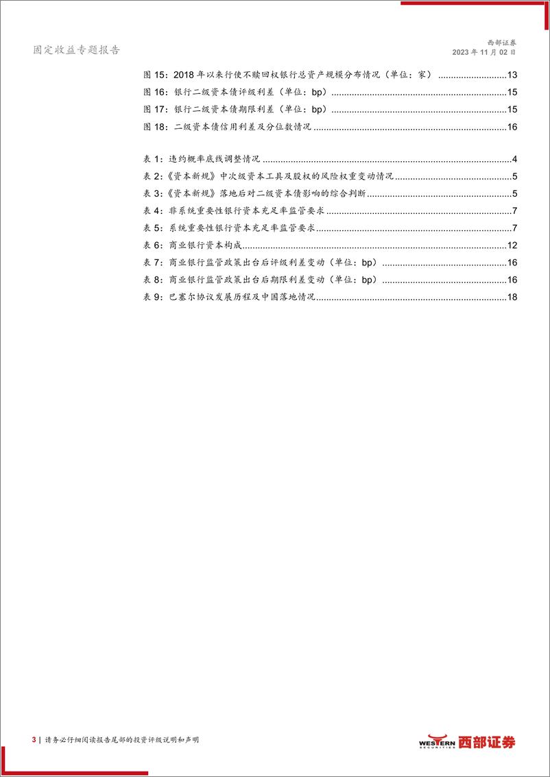 《金融债工具箱系列之四：全面拆解中国版巴塞尔协议III落地的二永债影响-20231102-西部证券-21页》 - 第4页预览图