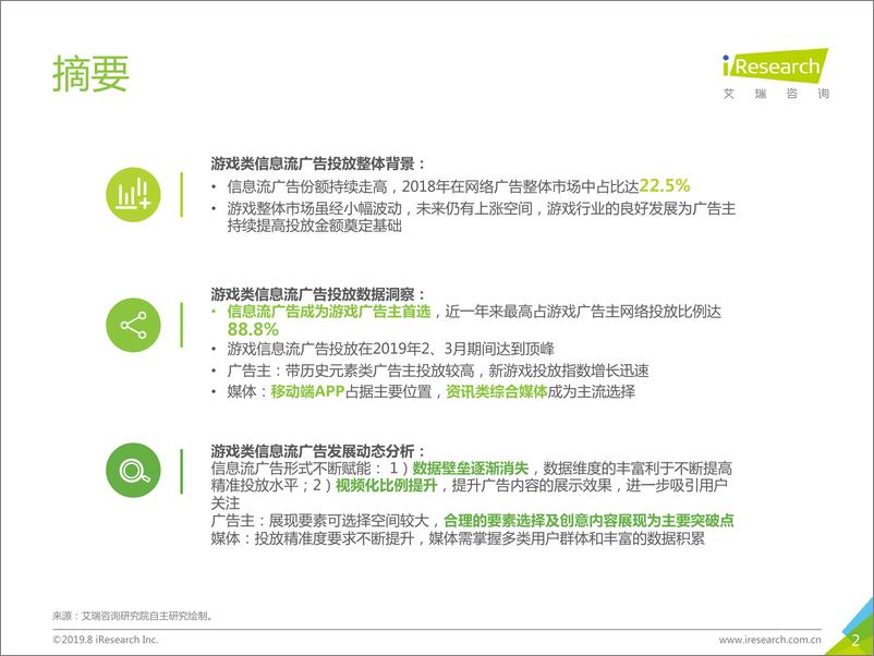 《艾瑞-2019年中国广告主信息流广告投放动态研究报告—游戏篇-2019.8-28页》 - 第3页预览图