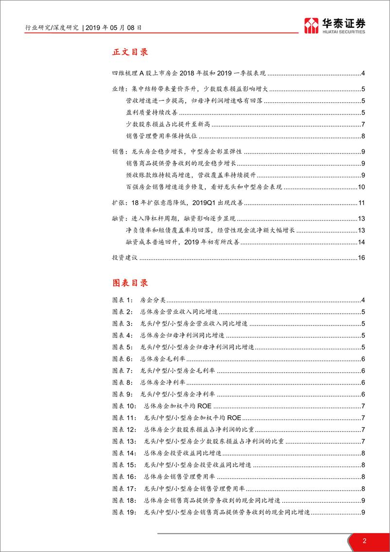 《房地产行业2018年报和2019一季报综述：结转兼具规模质量，杠杆向下销售向上-20190508-华泰证券-17页》 - 第3页预览图