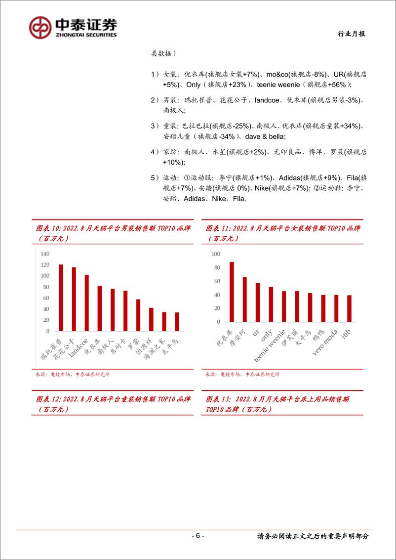 《纺织服装行业月报：8月纺服内需环比恢复，外需走弱下出口放缓-20220920-中泰证券-17页》 - 第7页预览图