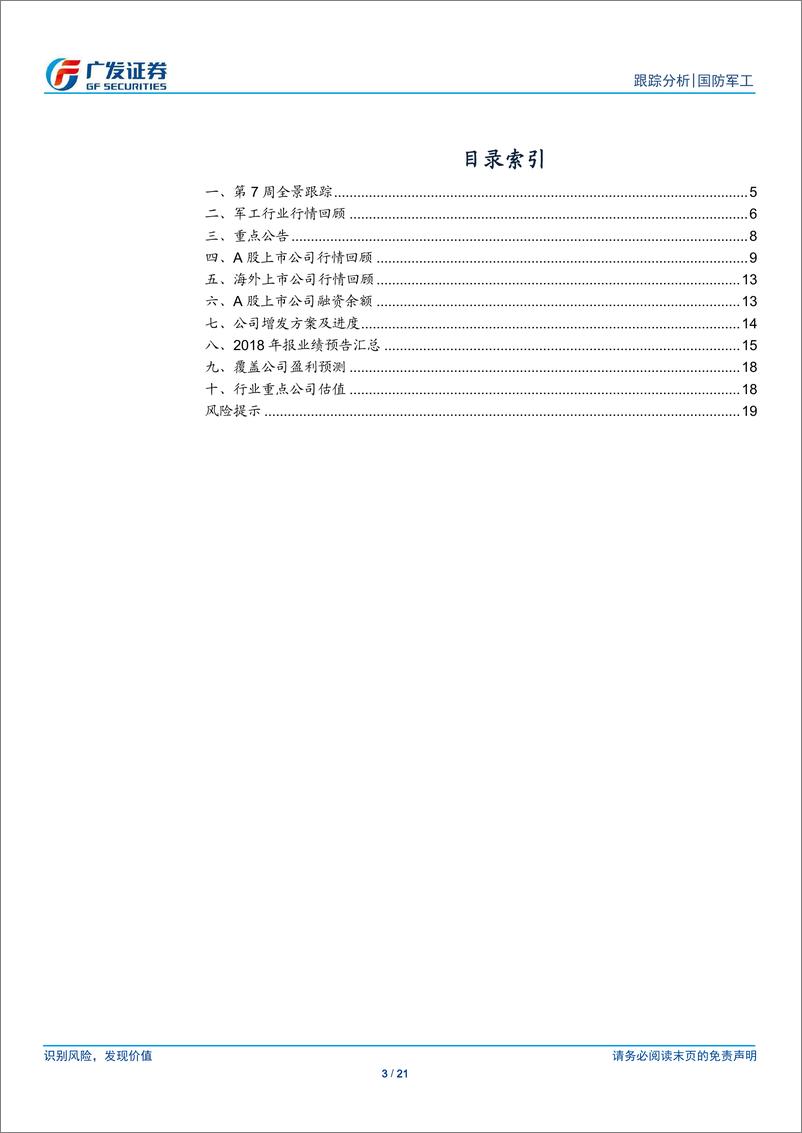 《国防军工行业：业绩预告情况较好，注意商誉减值风险-20190218-广发证券-21页》 - 第4页预览图