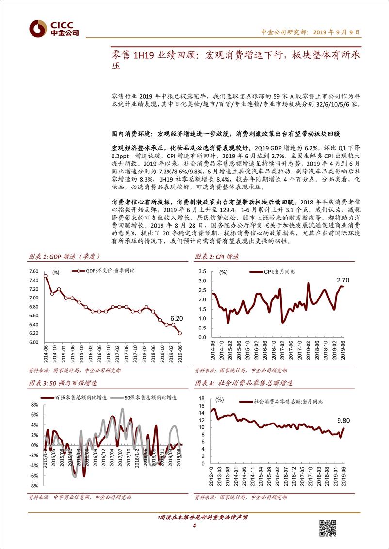 《零售行业：行业整体业绩承压，沿三条投资主线掘金-20190909-中金公司-22页》 - 第5页预览图