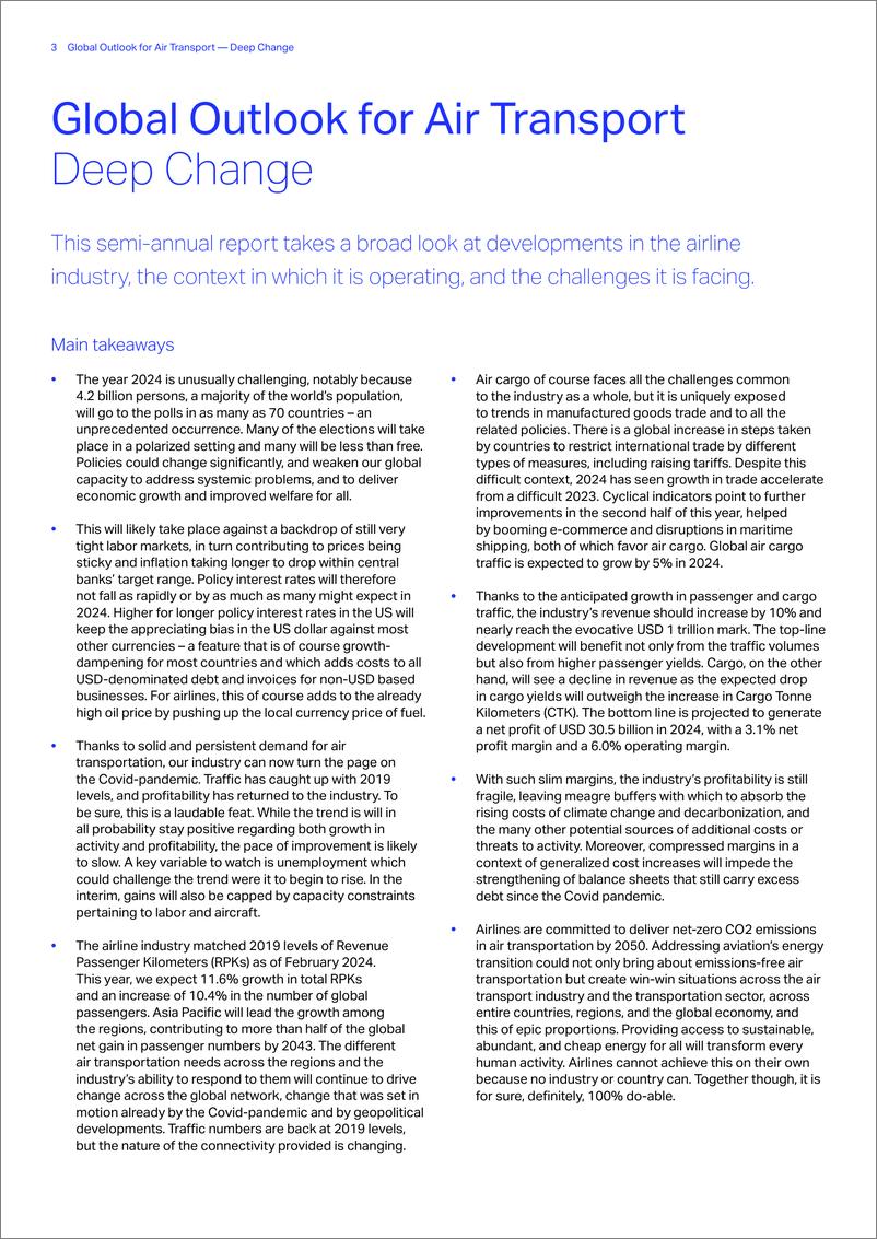 《2024年全球航空运输展望报告-深度变革6月期-英文版-国际航空运输协会IATA》 - 第3页预览图