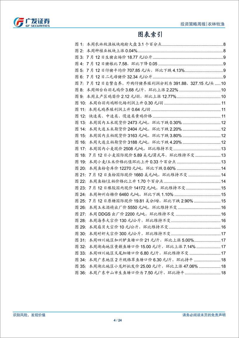 《农林牧渔行业：本周猪价小幅上行，水产复苏趋势延续-240714-广发证券-24页》 - 第4页预览图