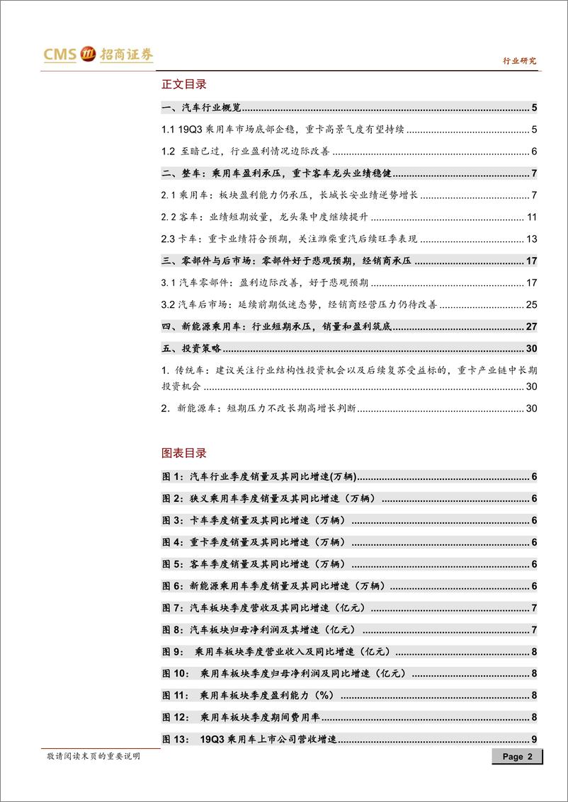 《汽车行业2019年三季度报总结：盈利情况好于悲观预期，短期关注结构性机会-20191102-招商证券-32页》 - 第3页预览图