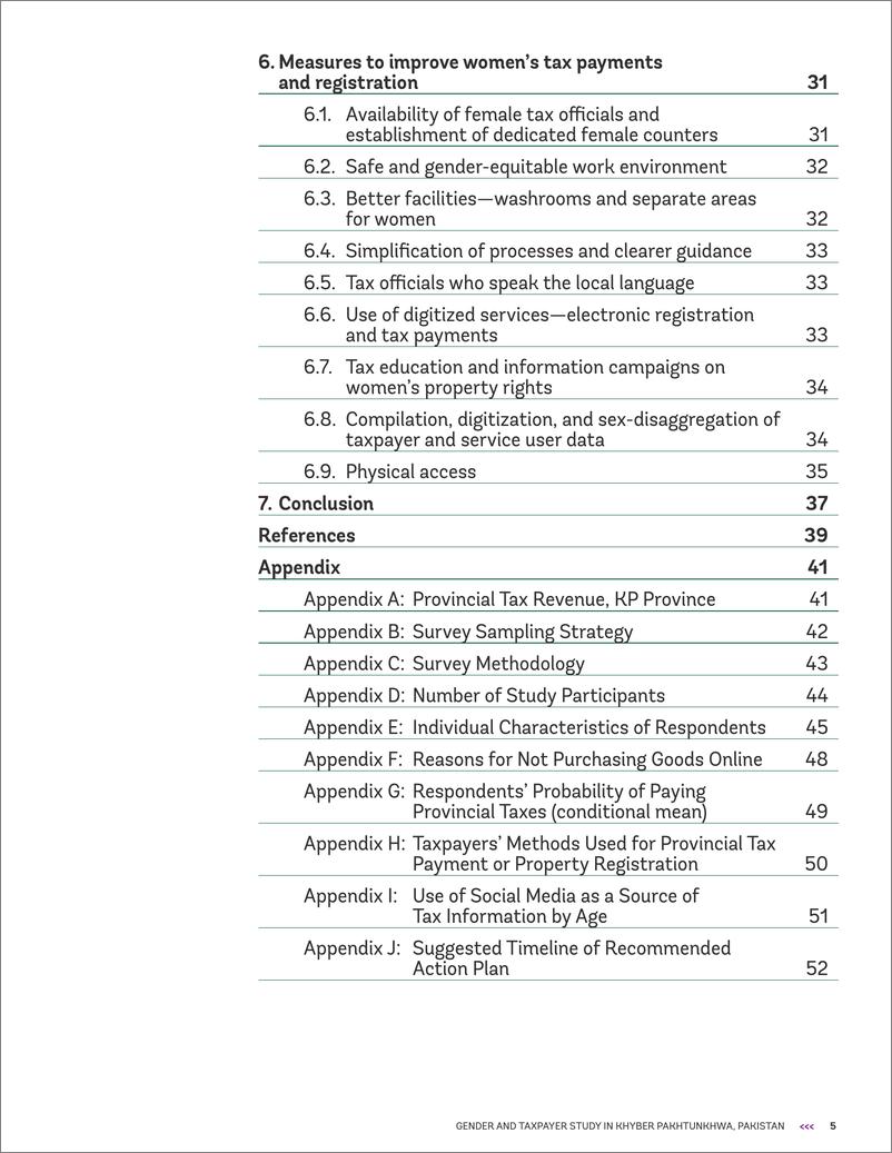 《世界银行-巴基斯坦开伯尔-普赫图赫瓦的性别和纳税人研究：为一站式纳税人便利中心做准备（英）-2023-53页》 - 第6页预览图