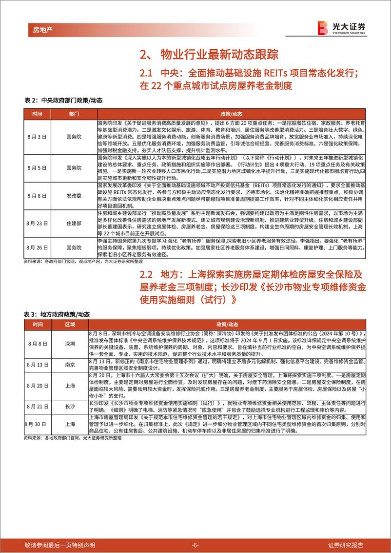 《房地产(物业服务)行业地产A%2bH物业板块月度跟踪(2024年8月)：8月物管板块指数%2b9.2%25，重点公司派息%2b回购保障股东利益-240908-光大证券-11页》 - 第6页预览图